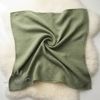 Muślin double gauze moss green