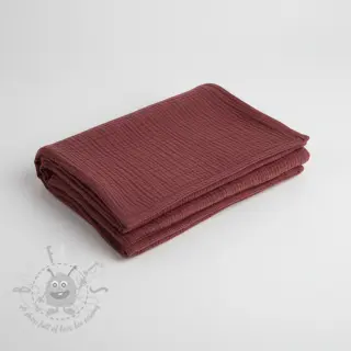 Muślin double gauze rouge