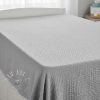 Muślin double gauze light grey