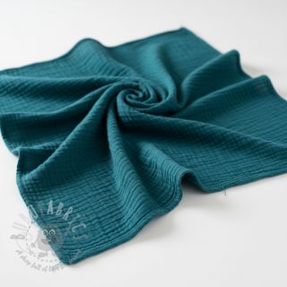 Muślin double gauze petrol