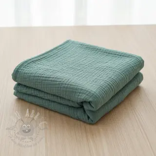 Muślin double gauze green