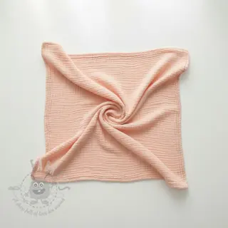 Muślin double gauze light salmon ORGANIC