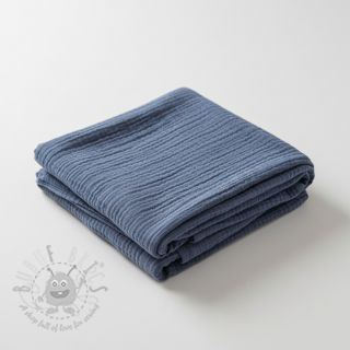 Muślin double gauze jeans blue ORGANIC