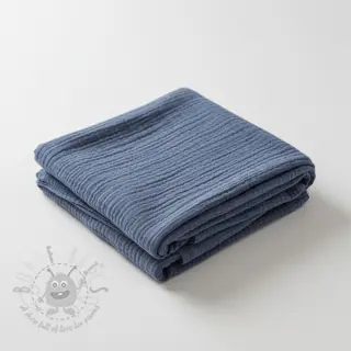 Muślin double gauze jeans blue ORGANIC
