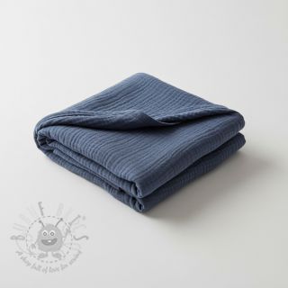 Muślin double gauze jeans blue ORGANIC