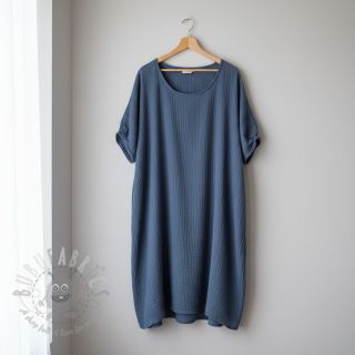 Muślin double gauze jeans blue ORGANIC