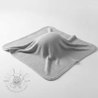 Muślin double gauze light grey ORGANIC