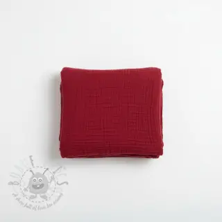 Muślin double gauze red ORGANIC