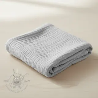 Muślin double gauze light grey ORGANIC