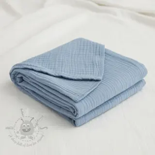 Muślin double gauze blue ORGANIC
