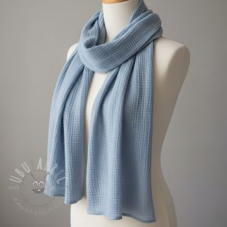 Muślin double gauze blue ORGANIC