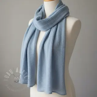 Muślin double gauze blue ORGANIC