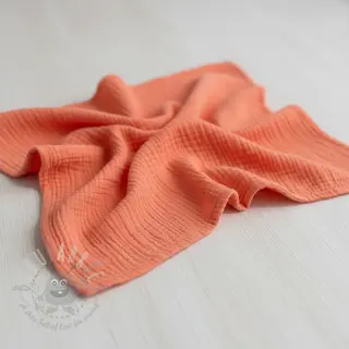 Muślin double gauze salmon ORGANIC
