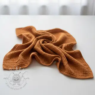 Muślin double gauze brique ORGANIC