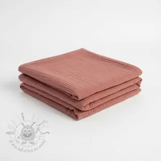 Muślin double gauze mauve ORGANIC