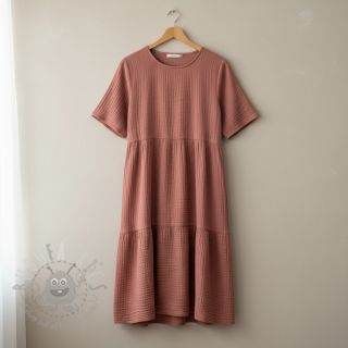 Muślin double gauze mauve ORGANIC