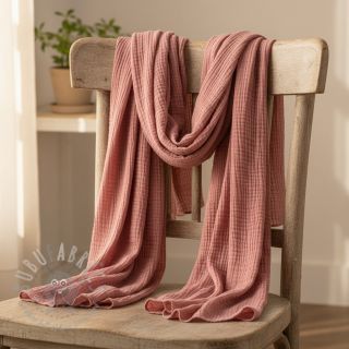 Muślin double gauze mauve ORGANIC