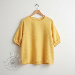 Muślin double gauze soft yellow ORGANIC