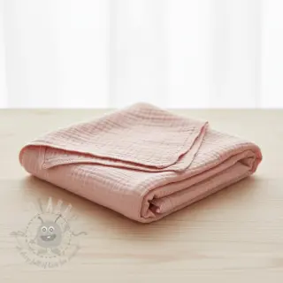 Muślin double gauze light rose ORGANIC