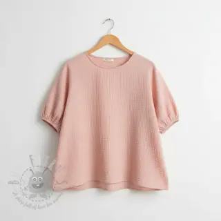 Muślin double gauze light rose ORGANIC