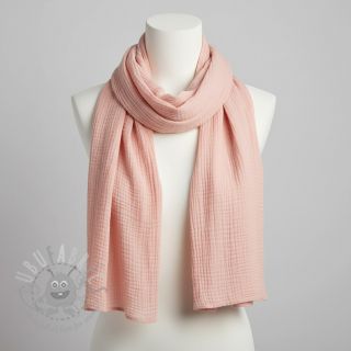 Muślin double gauze light rose ORGANIC