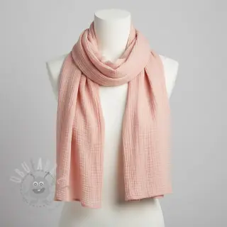 Muślin double gauze light rose ORGANIC