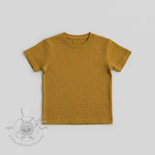 Muślin double gauze ochre ORGANIC