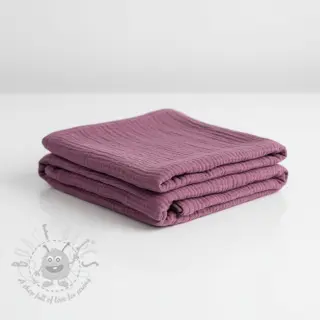Muślin double gauze purple ORGANIC