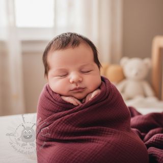 Muślin double gauze berry ORGANIC