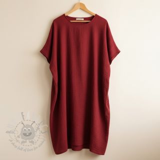 Muślin double gauze bordo ORGANIC