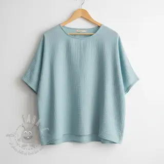 Muślin double gauze teal ORGANIC