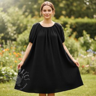 Muślin double gauze black