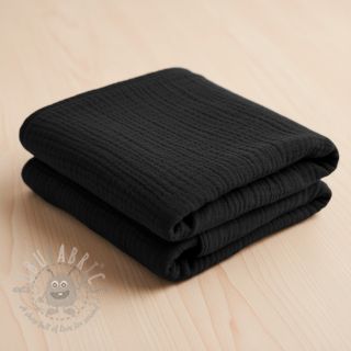 Muślin double gauze black