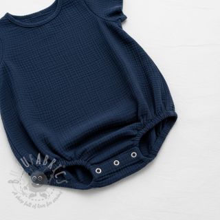Muślin double gauze navy