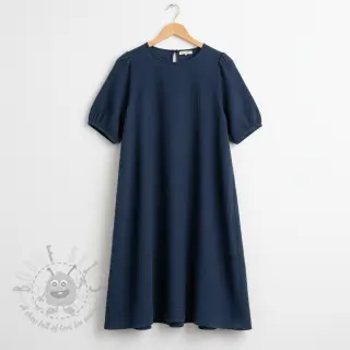 Muślin double gauze navy