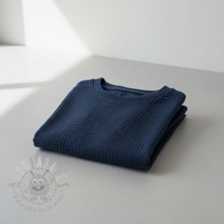 Muślin double gauze navy