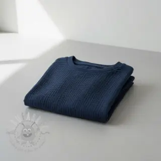 Muślin double gauze navy