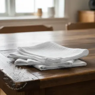 Muślin double gauze white