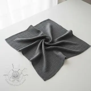 Muślin double gauze dark grey