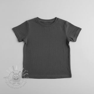 Muślin double gauze dark grey