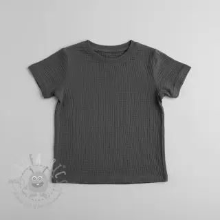 Muślin double gauze dark grey