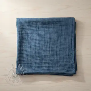 Muślin double gauze indigo