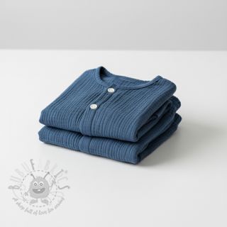 Muślin double gauze indigo