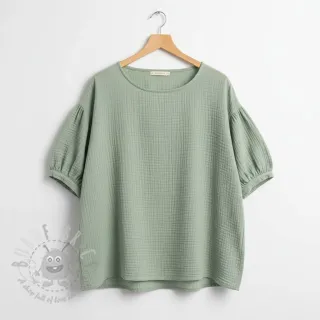 Muślin double gauze dark mint