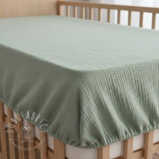 Muślin double gauze dark mint