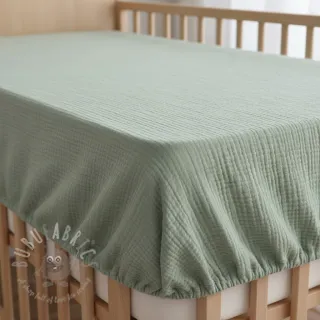 Muślin double gauze dark mint
