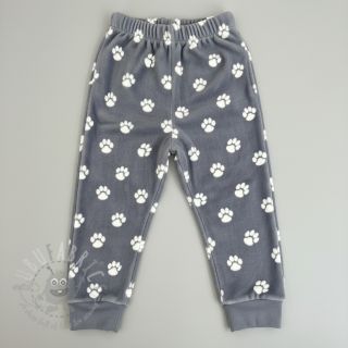 Wellness Fleece Dog paw light grey