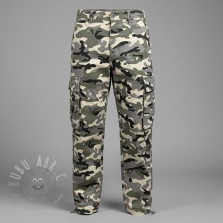 JEANS DENIM STRETCH Camouflage grey