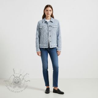 JEANS DENIM Ruffle stripes design A