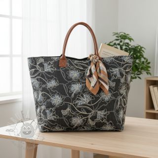 Bawełniana tkanina JEANS EMBROIDERY Lisa design C